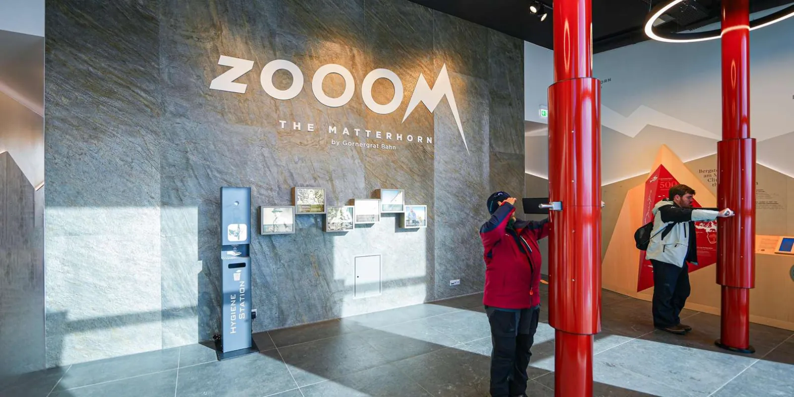 The Zooom the Matterhorn exhibition at the Gornergrat summit station, included with the railway ticket