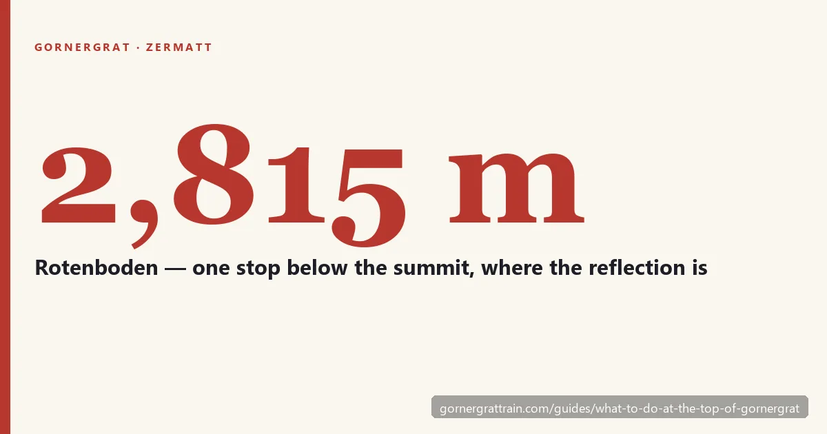 What to do at the Gornergrat summit and on the walk down